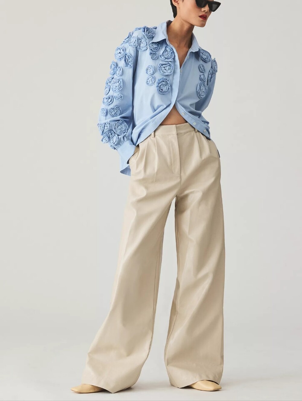 Hutch Faux Leather Wide-Leg Pants
